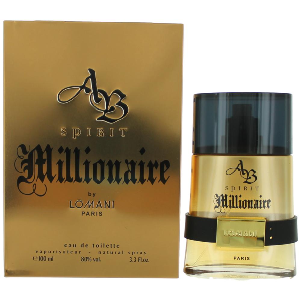 AB Spirit Millionaire by Lomani 3.3 oz Eau de Toilette Spray Cologne for Men