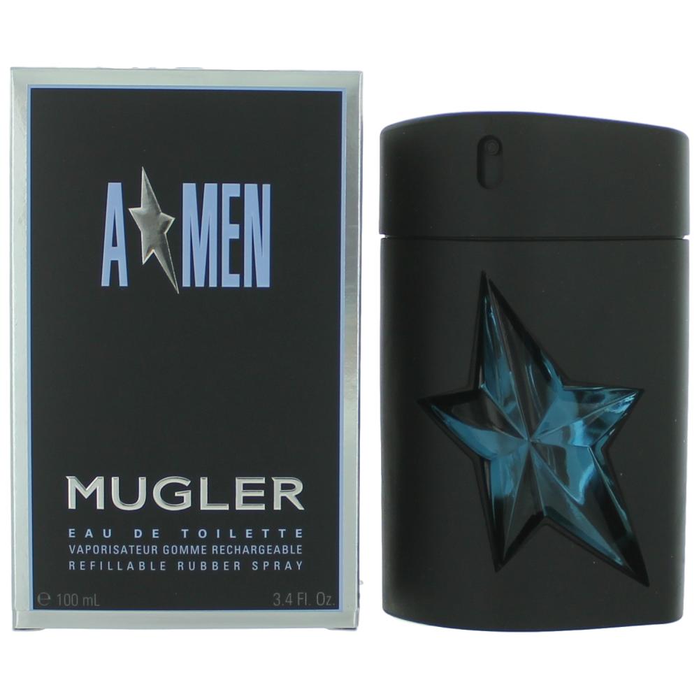 Angel by Thierry Mugler (A*men) 3.4 oz Eau de Toilette Refillable Rubber Spray Cologne for Men