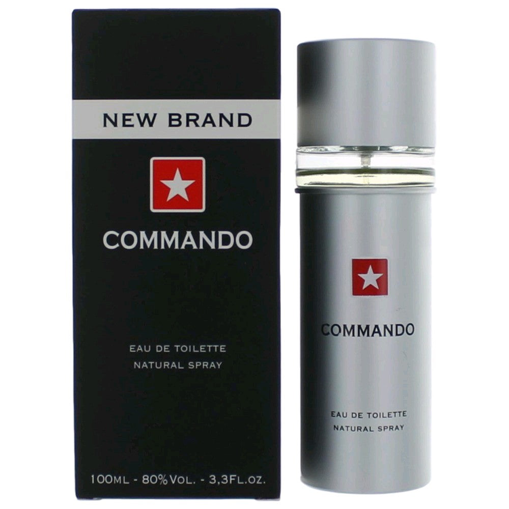 Commando by New Brand 3.3 oz Eau de Toilette Spray Cologne for Men