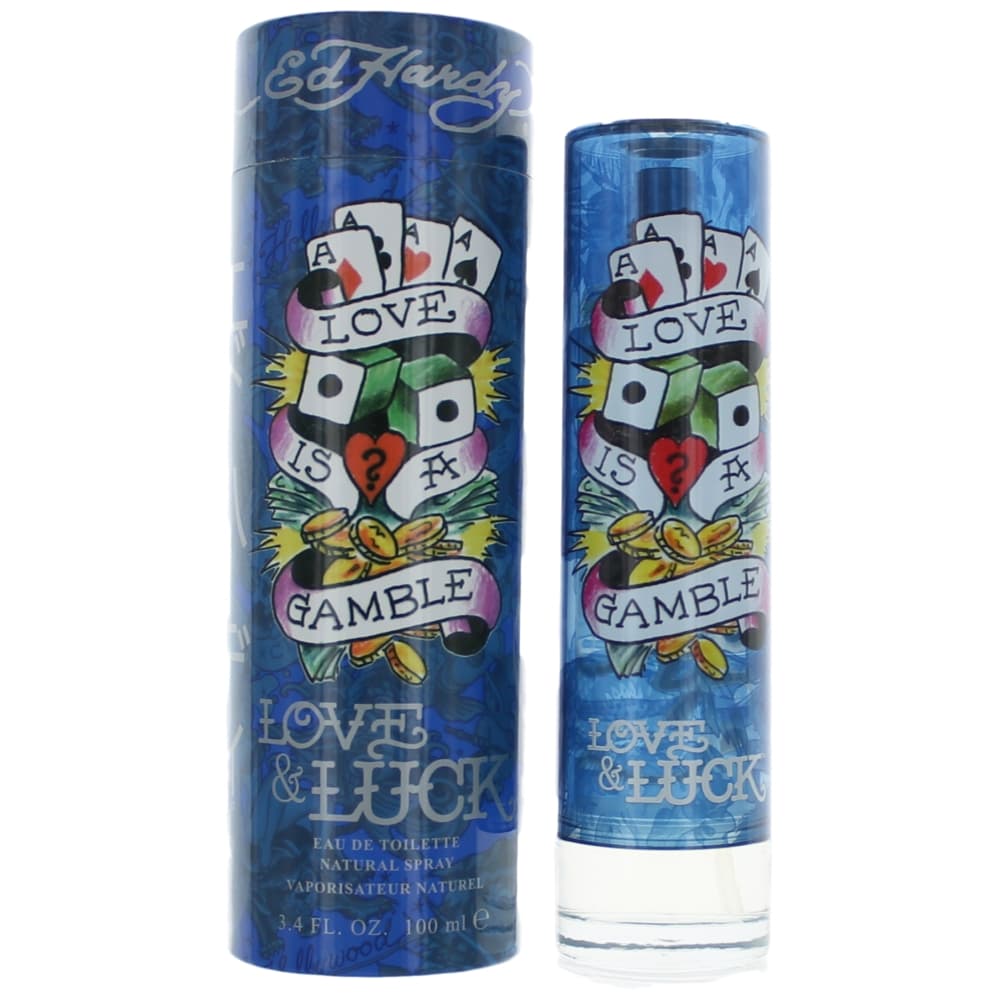 Ed Hardy Love & Luck by Christian Audigier 3.4 oz Eau de Toilette Spray Cologne for Men