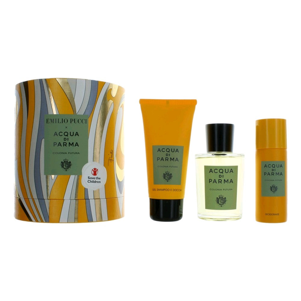 Acqua Di Parma x Emilio Pucci Colonia Futura 3 Piece Gift Set for Unisex