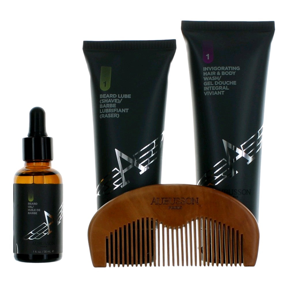 Stratoliner by Aubusson 4 Piece Grooming Advanced Beard Kit System Men