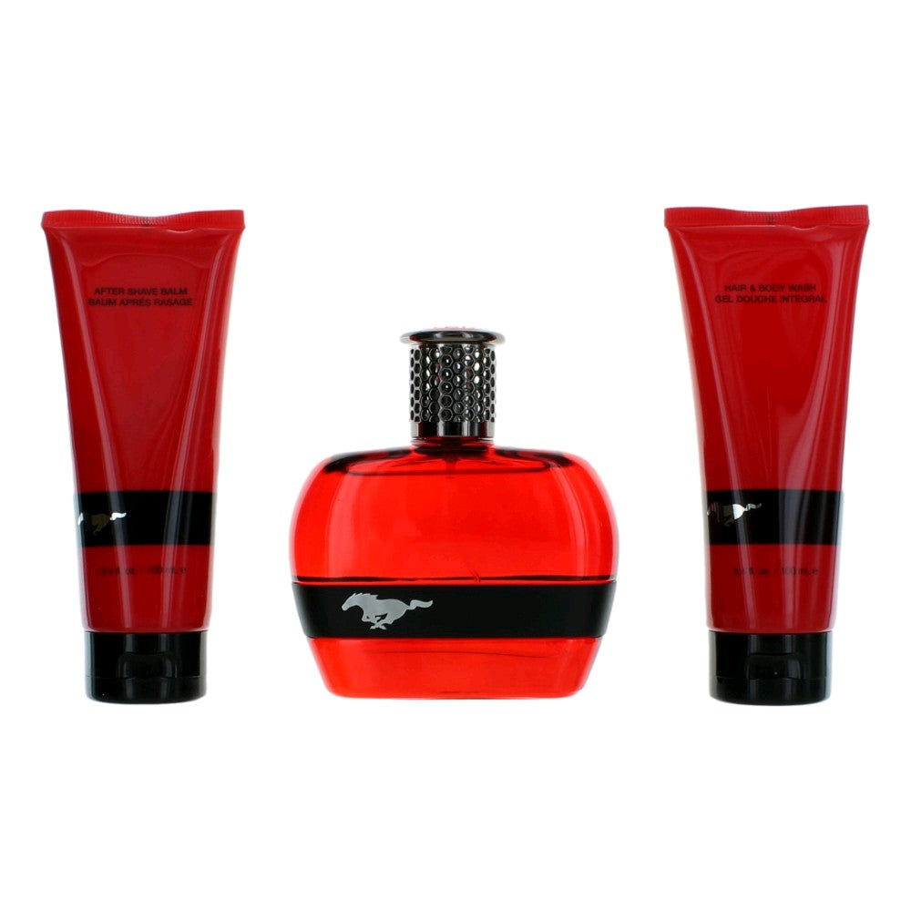 Mustang Red by Mustang 3 Piece Gift Set for Men