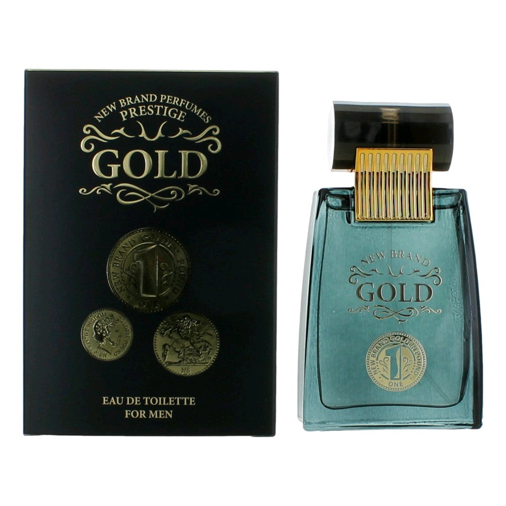 Gold by New Brand 3.3 oz Eau de Toilette Spray Cologne for Men