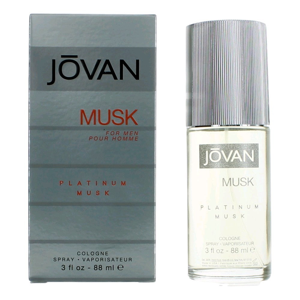 Jovan Platinum Musk by Jovan 3 oz Eau De Cologne Spray Cologne for Men