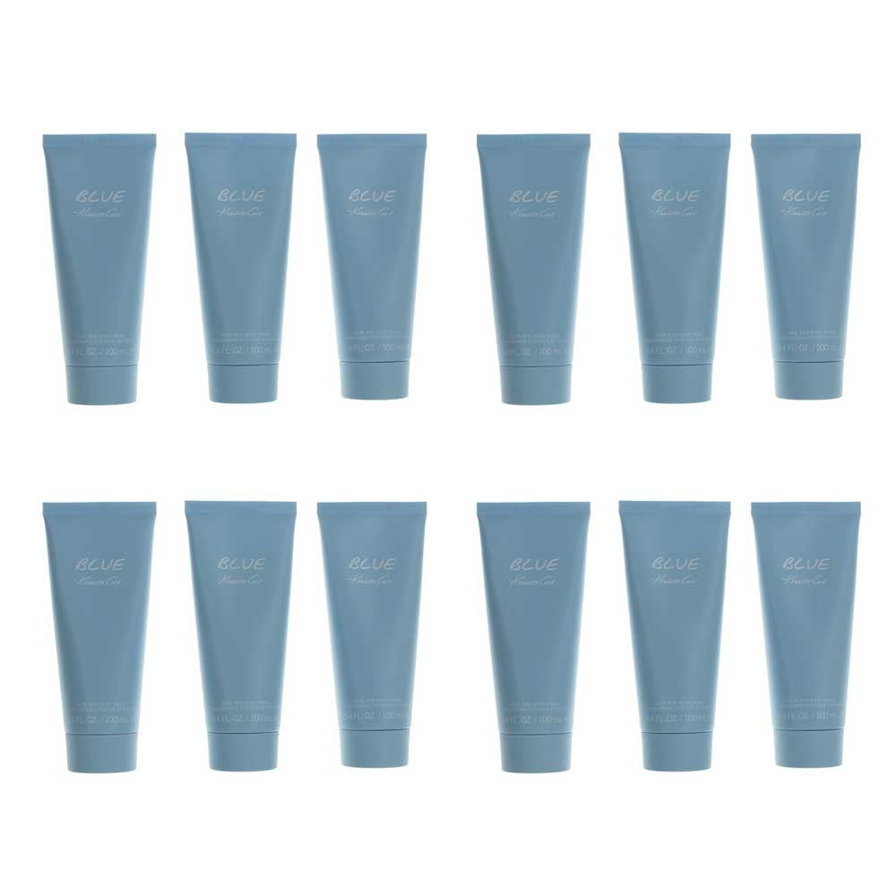 Kenneth Cole Blue by Kenneth Cole 3.4 oz Hair and Body Wash Men 12 pack