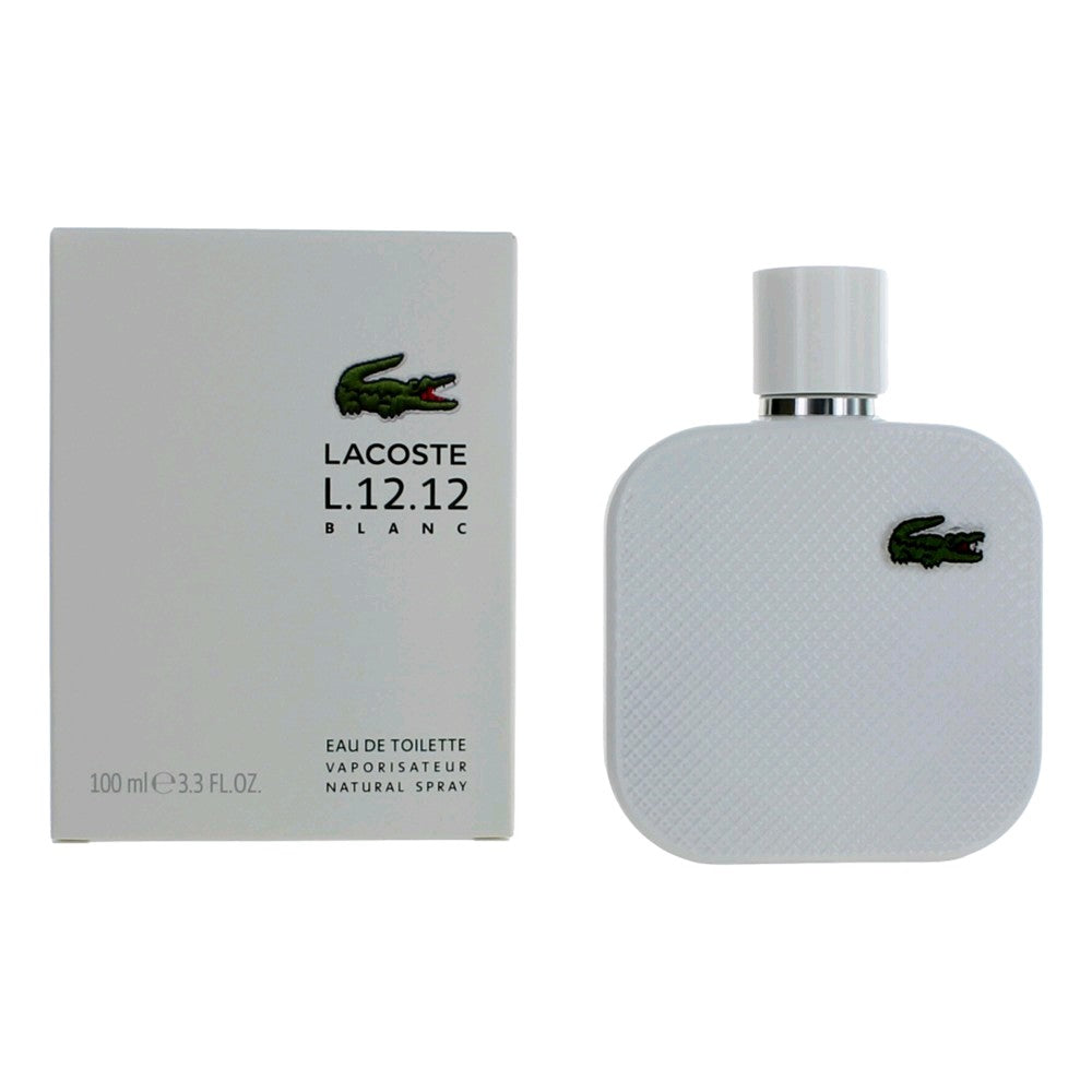 Lacoste L.12.12 White Blanc by Lacoste 3.3 oz Eau de Toilette Spray Cologne for Men