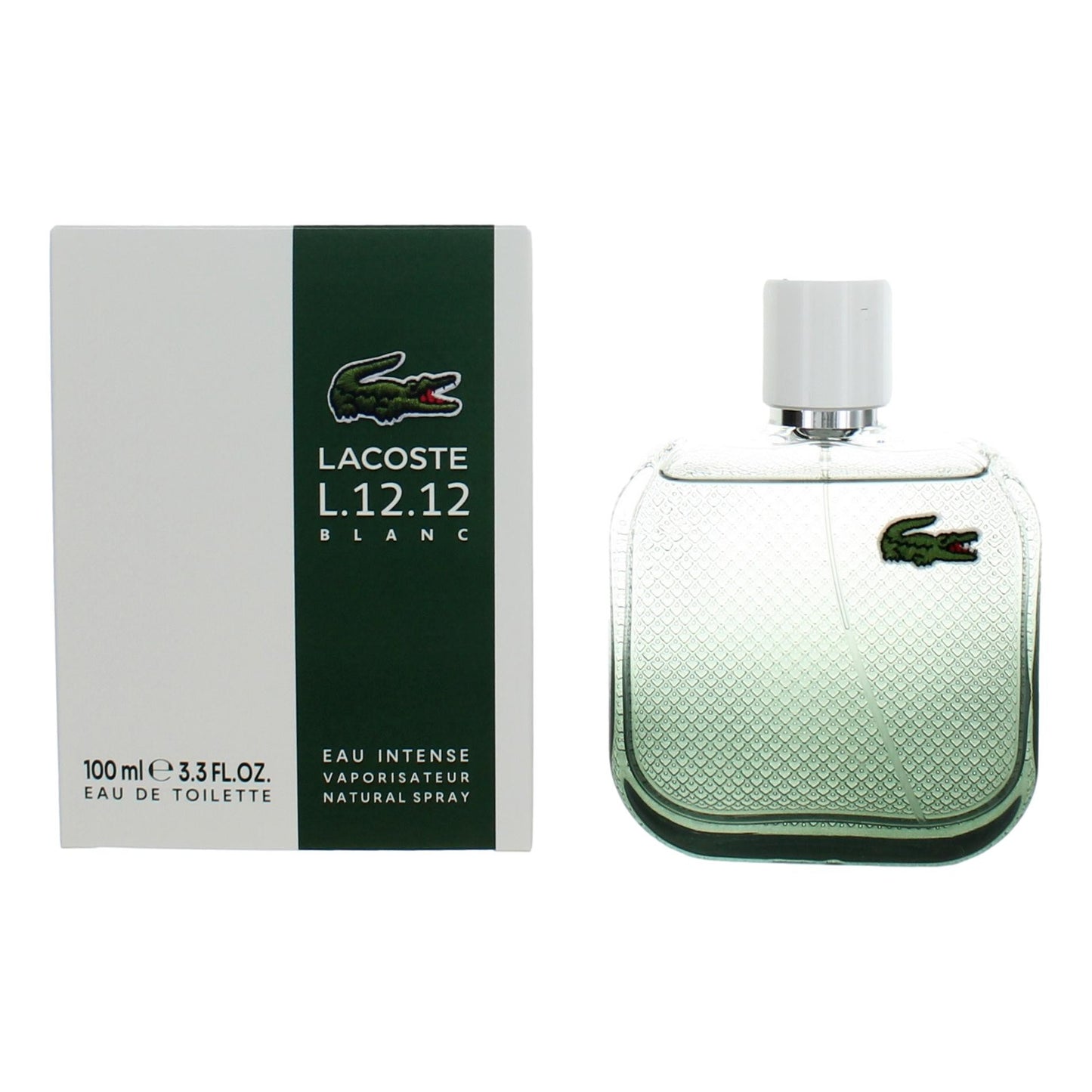 Lacoste L.12.12 Blanc Intense by Lacoste 3.4 oz Eau de Toilette Spray Cologne for Men