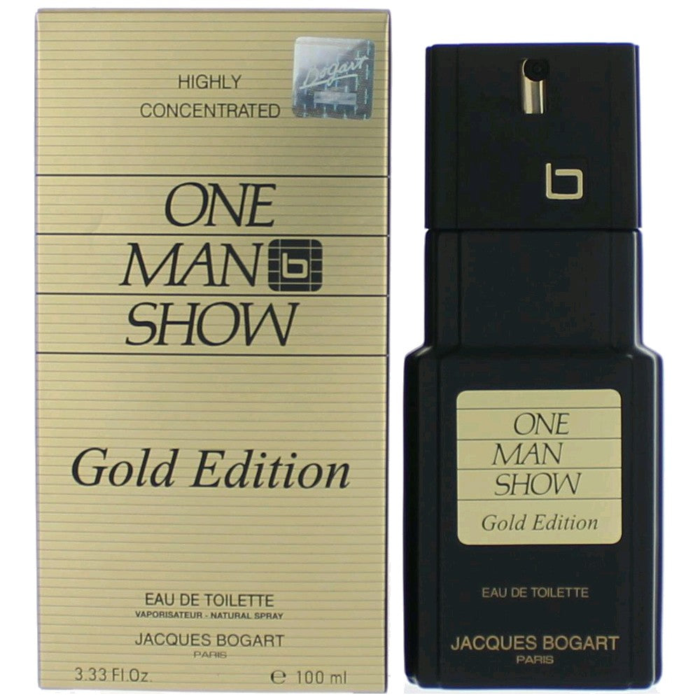 One Man Show Gold Edition by Jacques Bogart 3.3 oz Eau de Toilette Spray Cologne for Men