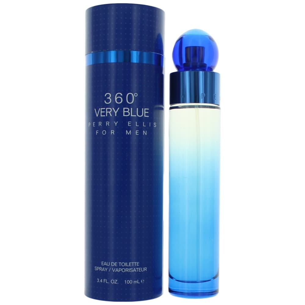 Perry Ellis 360 Very Blue by Perry Ellis 3.4 oz Eau de Toilette Spray Cologne for Men