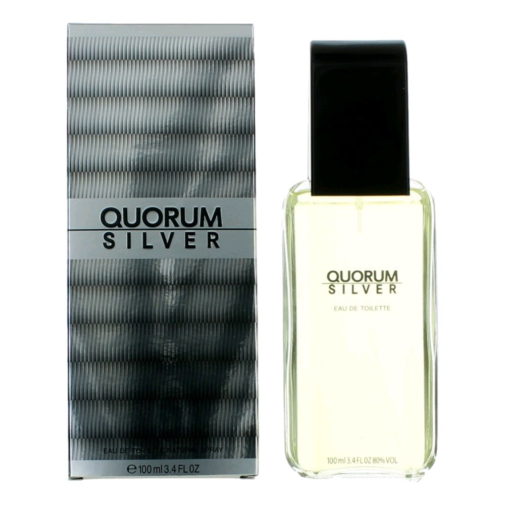 Quorum Silver by Puig 3.4 oz Eau de Toilette Spray Cologne for Men
