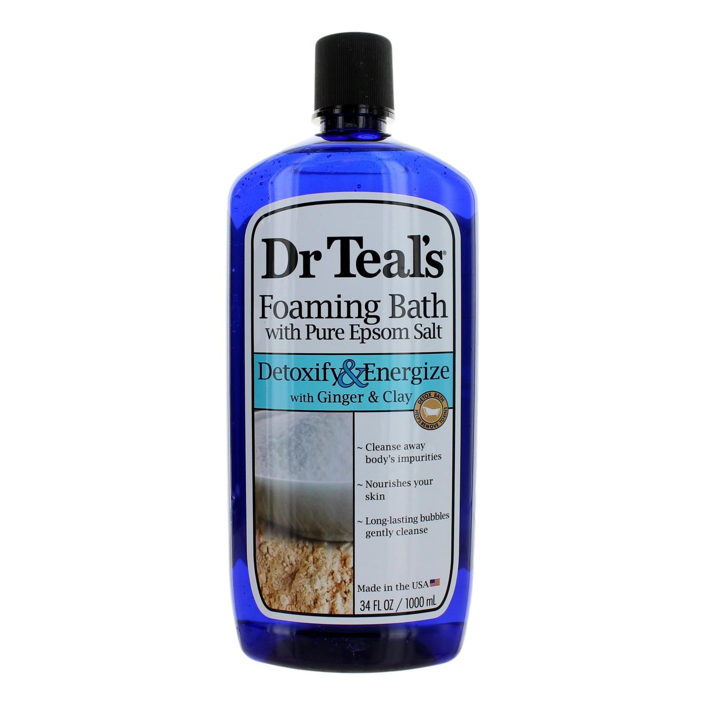 Detoxify & Energize with Ginger & Clay by Dr. Teal's 34 oz Foaming Bath Soap