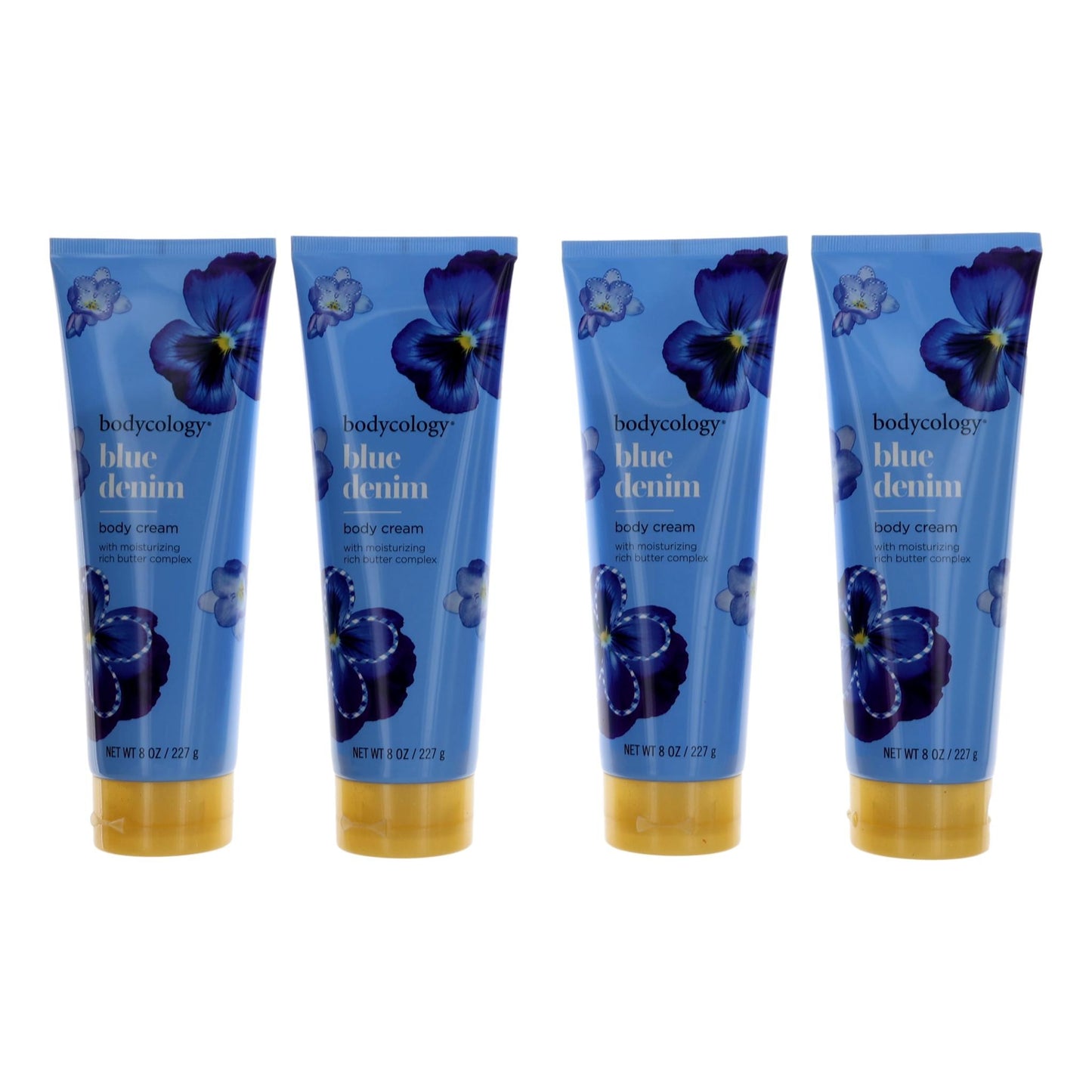 Blue Denim by Bodycology 4 Pack 8 oz Moisturizing Body Cream Women