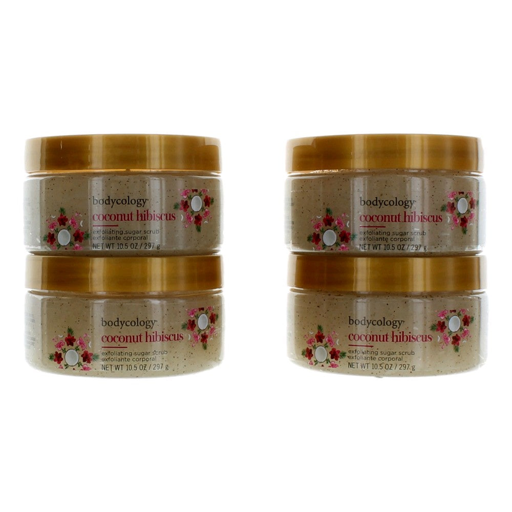 Coconut Hibiscus 4 Pack of 10.5 oz each Exfolianting Sugar Scrub Women