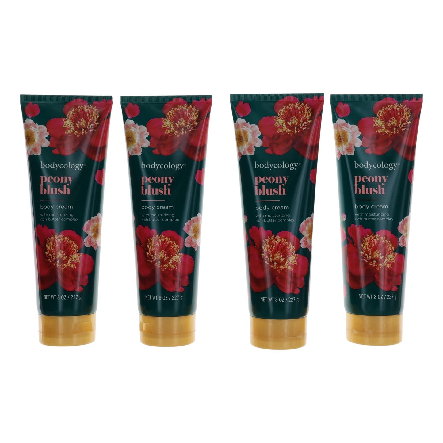 Peony Blush by Bodycology 4 Pack 8 oz Moisturizing Body Cream Women