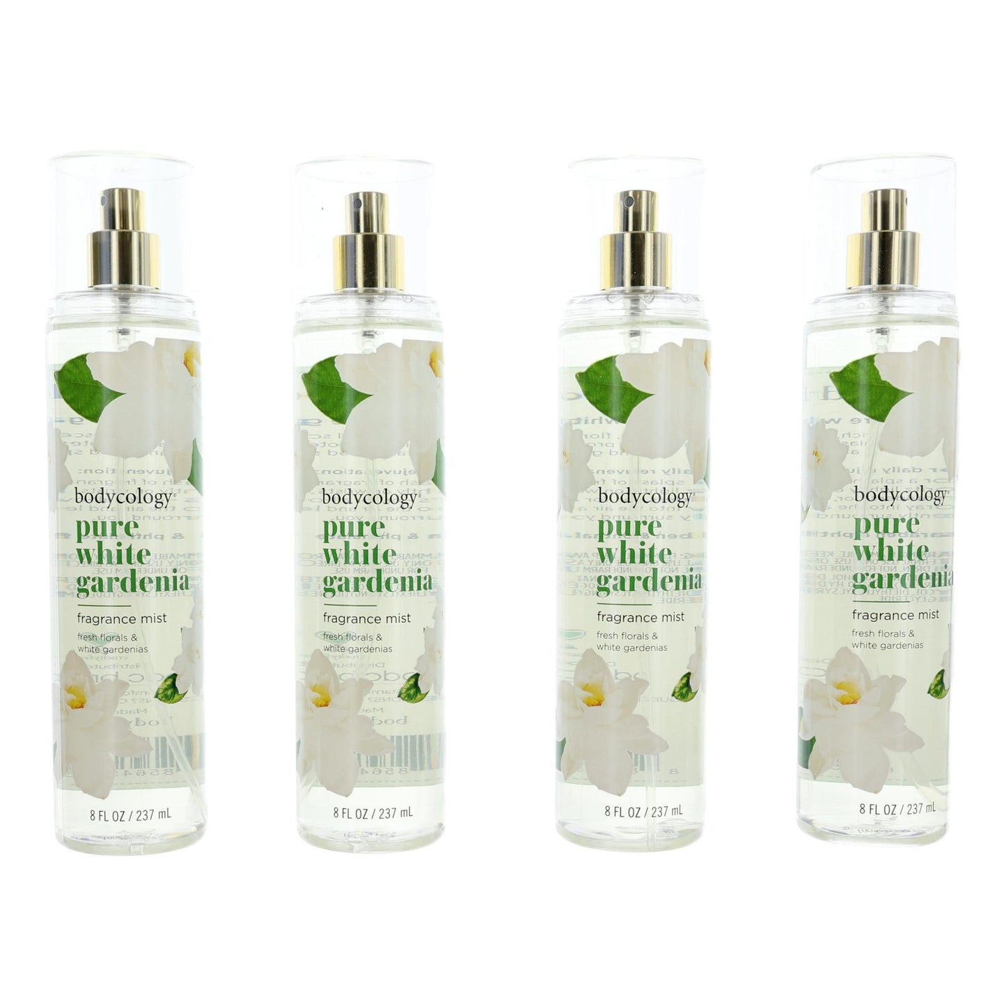 Pure White Gardenia by Bodycology 4 Pack 8 oz Fragrance Mist Women