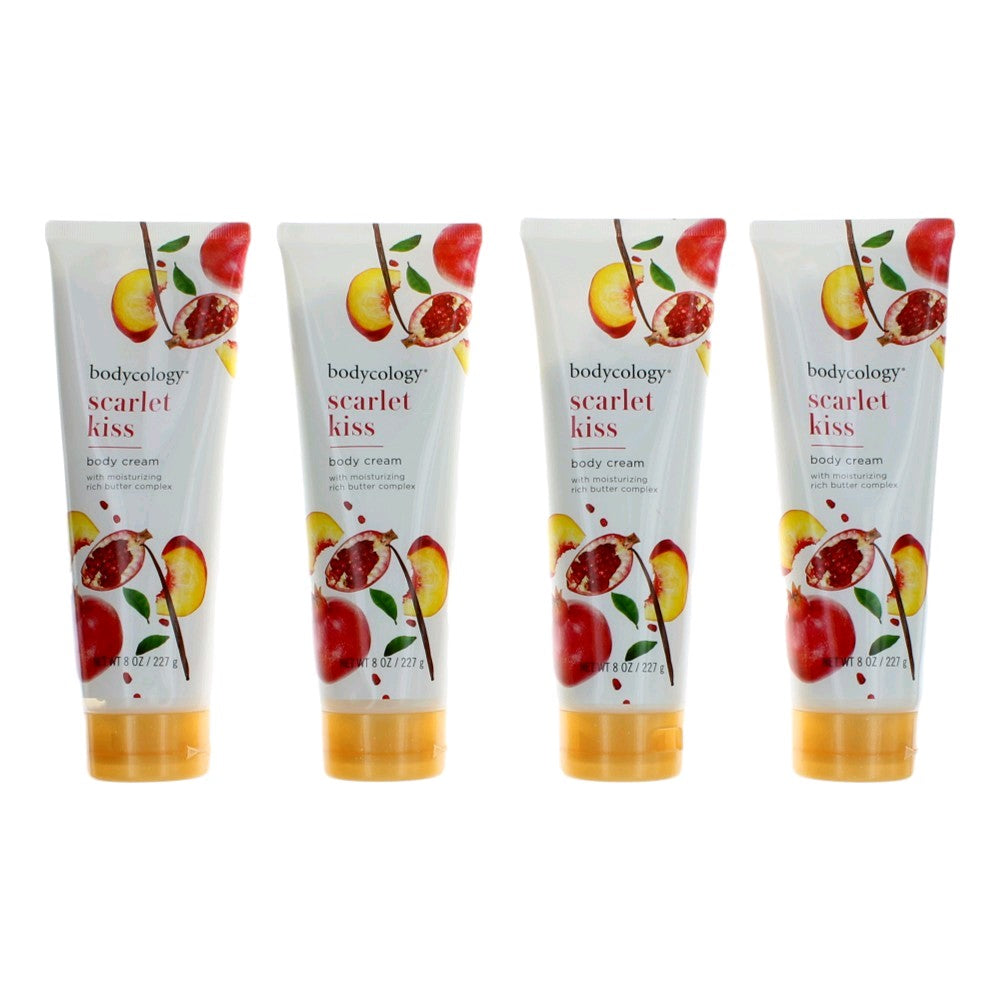 Scarlet Kiss by Bodycology 4 Pack 8 oz Moisturizing Body Cream Women