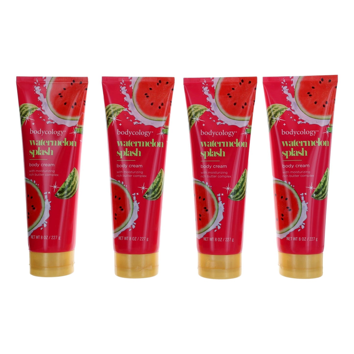 Watermelon Splash by Bodycology 4 Pack 8 oz Moisturizing Body Cream Women