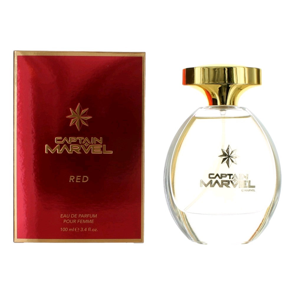 Captain Marvel Red by Marvel 3.4 oz Eau de Parfum Spray Perfume for Women