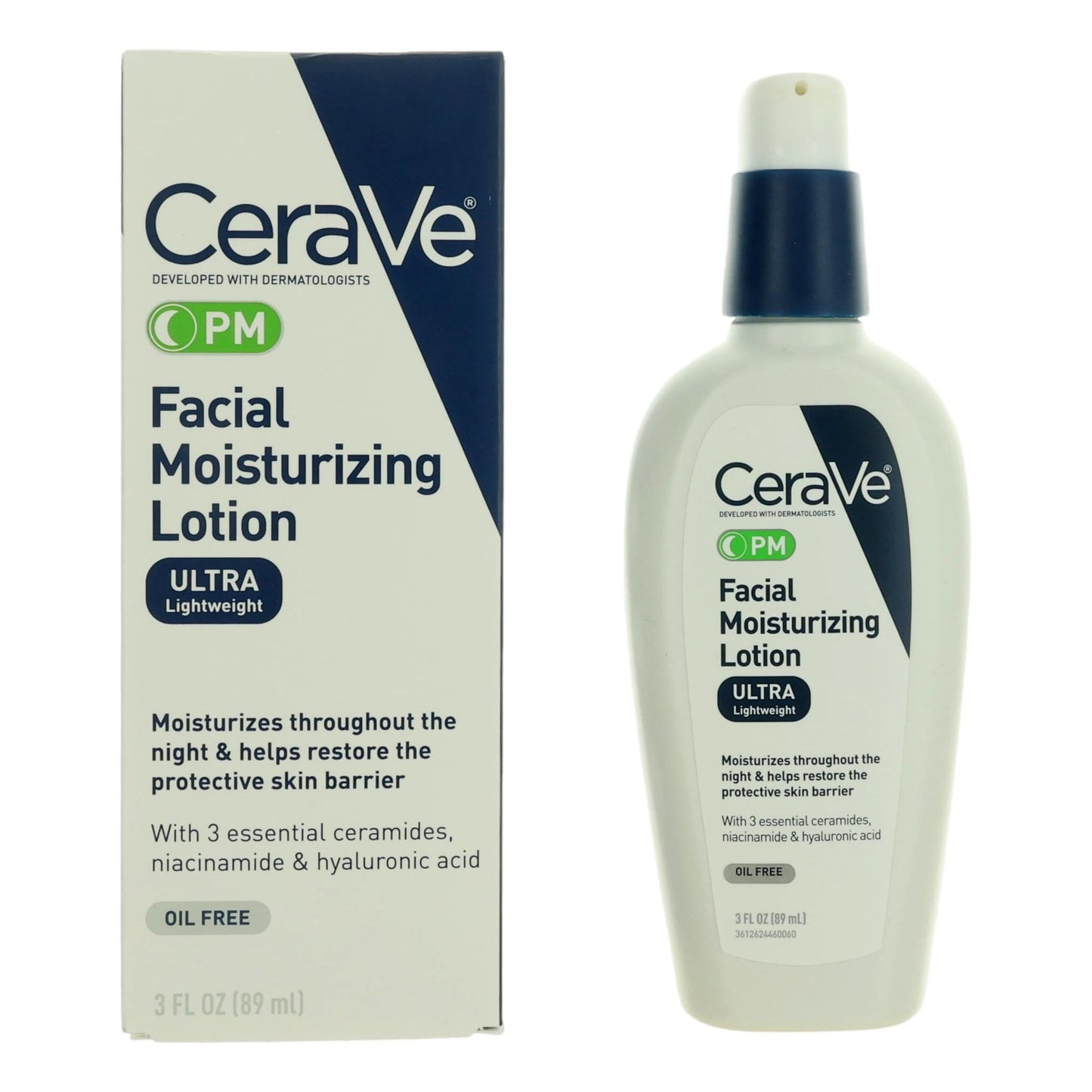 CeraVe Facial Moisturizing Lotion by CeraVe 3 oz Lightweight Night Moisturizer