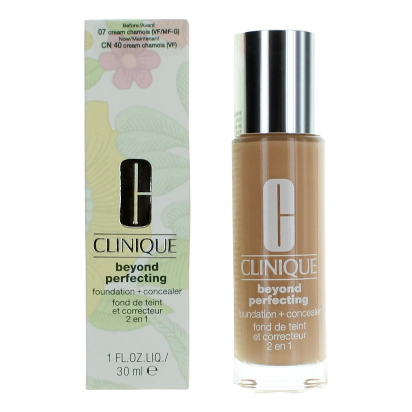 Clinique Beyond Perfecting by Clinique 1 oz Foundation + Concealer- CN 40 Cream Chamois