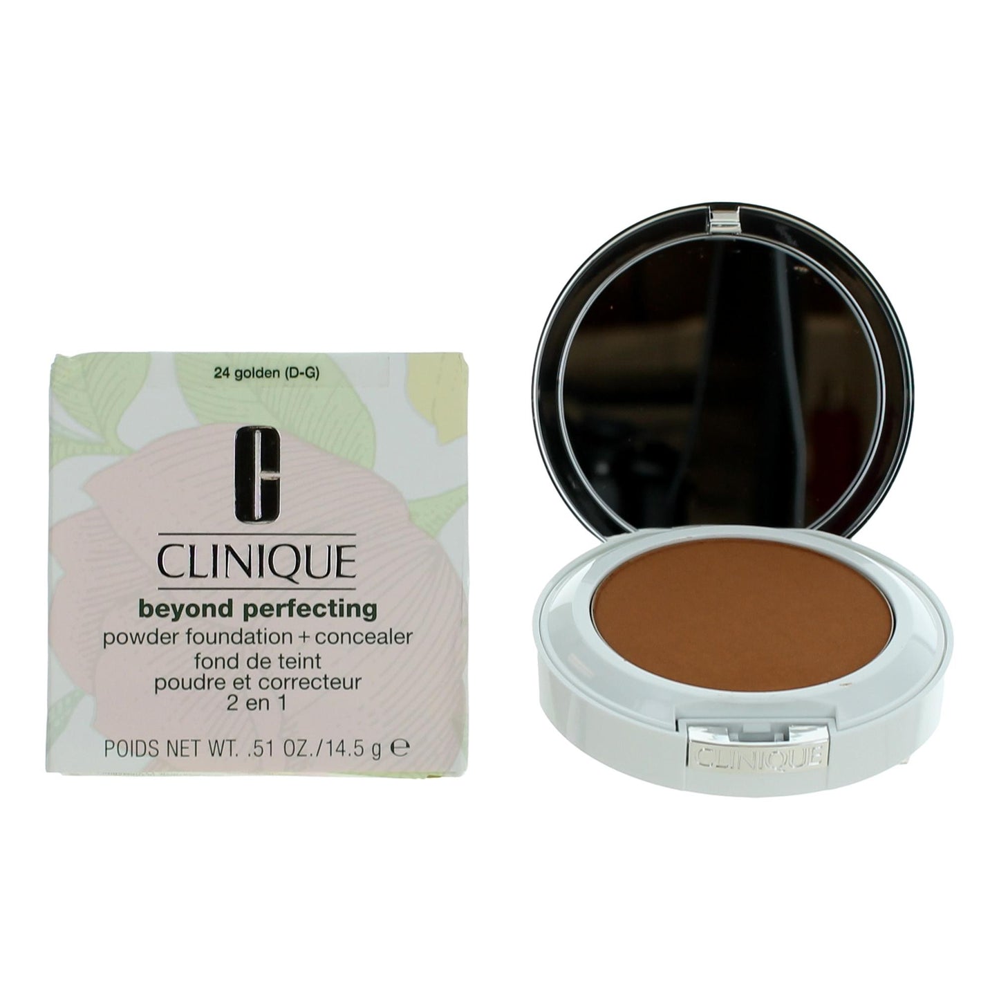 Clinique Beyond Perfecting by Clinique .51 oz Powder Foundation + Concealer- 24 Golden