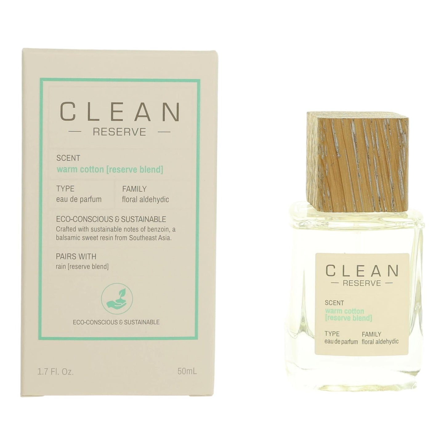 Clean Reserve Warm Cotton by Clean 1.7 oz Eau de Parfum Spray Perfume for Unisex