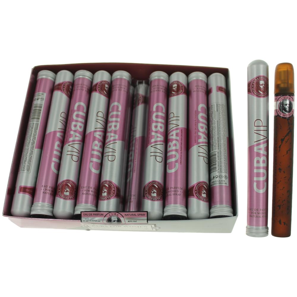 Cuba VIP by Cuba 1.17 oz Eau de Toilette Spray Perfume for Women. Pack of 20