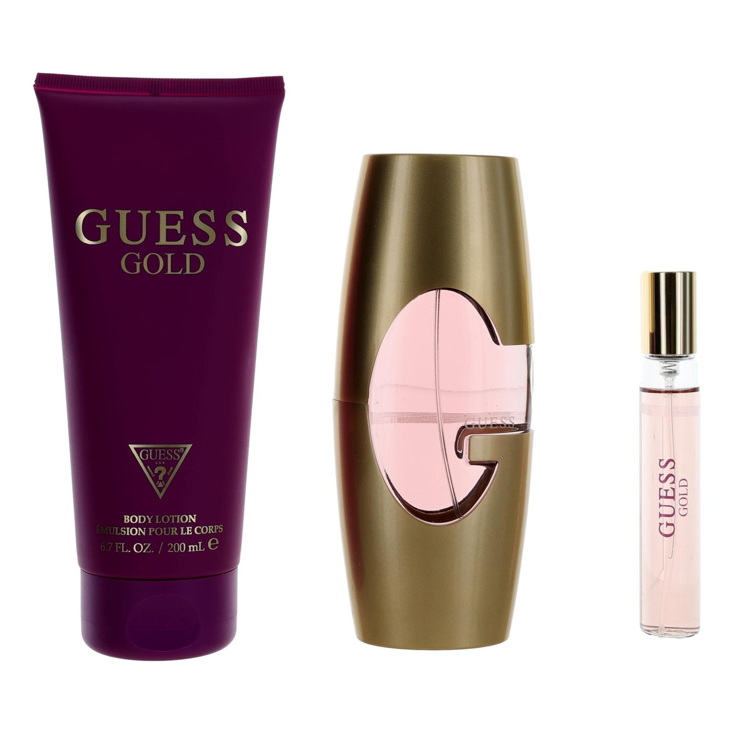 Guess Gold by Parlux 3 Piece Gift Set for Women