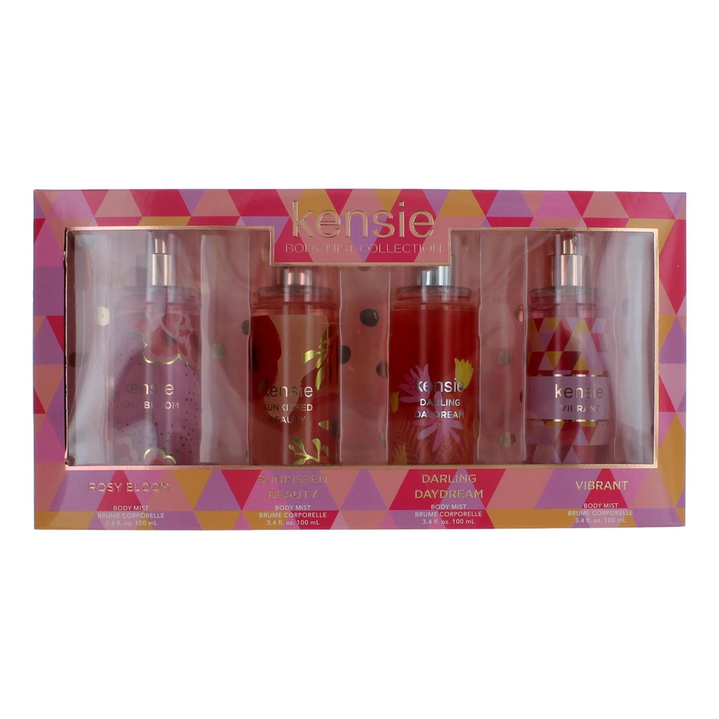 Kensie by Kensie 4 Piece Body Mist Gift Set Variety for Women