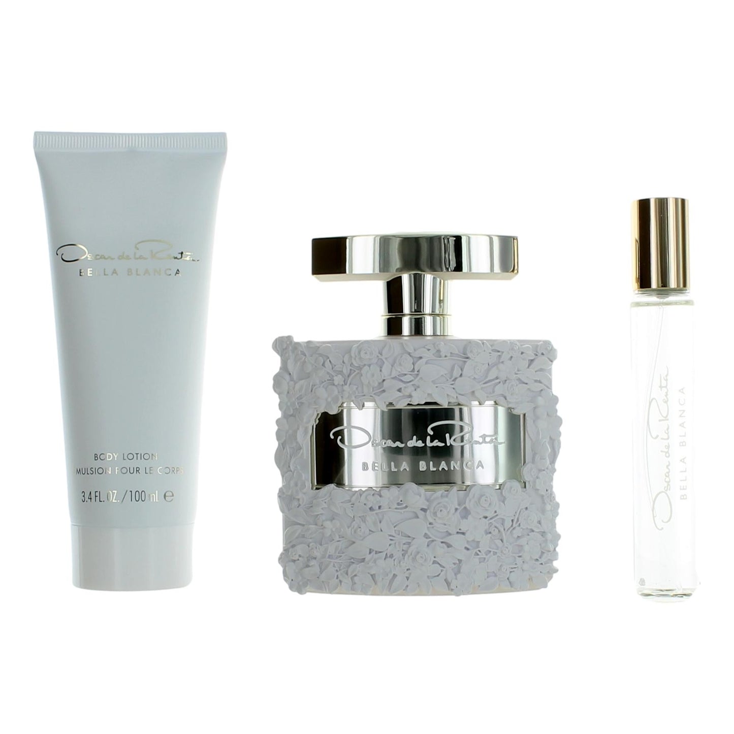 Bella Blanca by Oscar De La Renta 3 Piece Gift Set Women with 0.5 oz