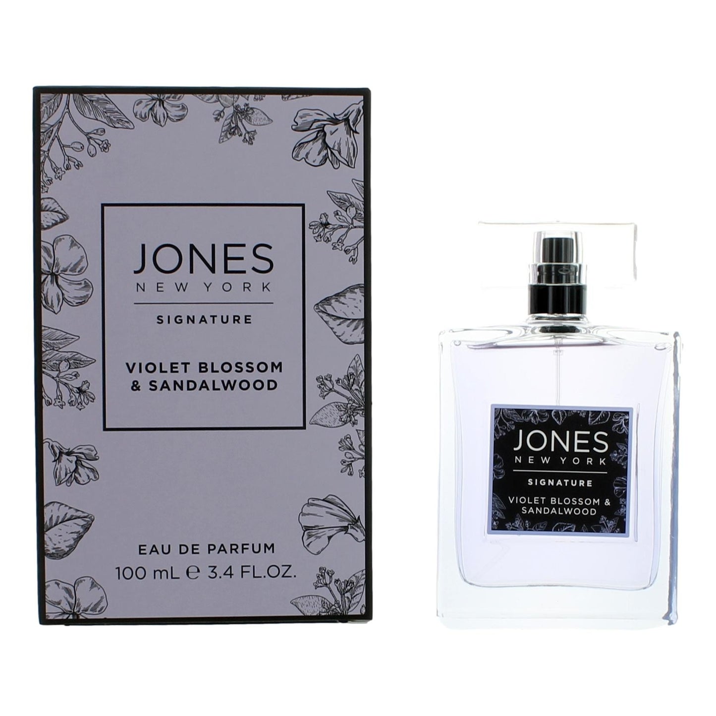 Violet Blossom & Sandalwood by Jones New York 3.4 oz Eau de Parfum Spray Perfume for Women