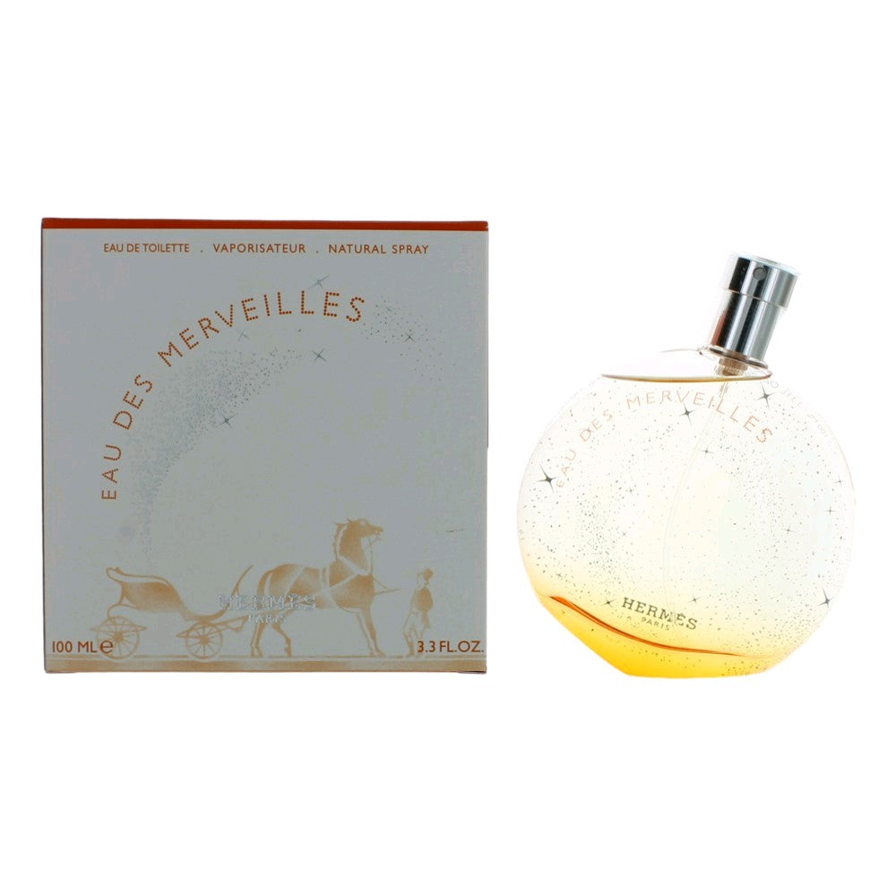 Eau Des Merveilles by Hermes 3.3 oz Eau de Toilette Spray Perfume for Women