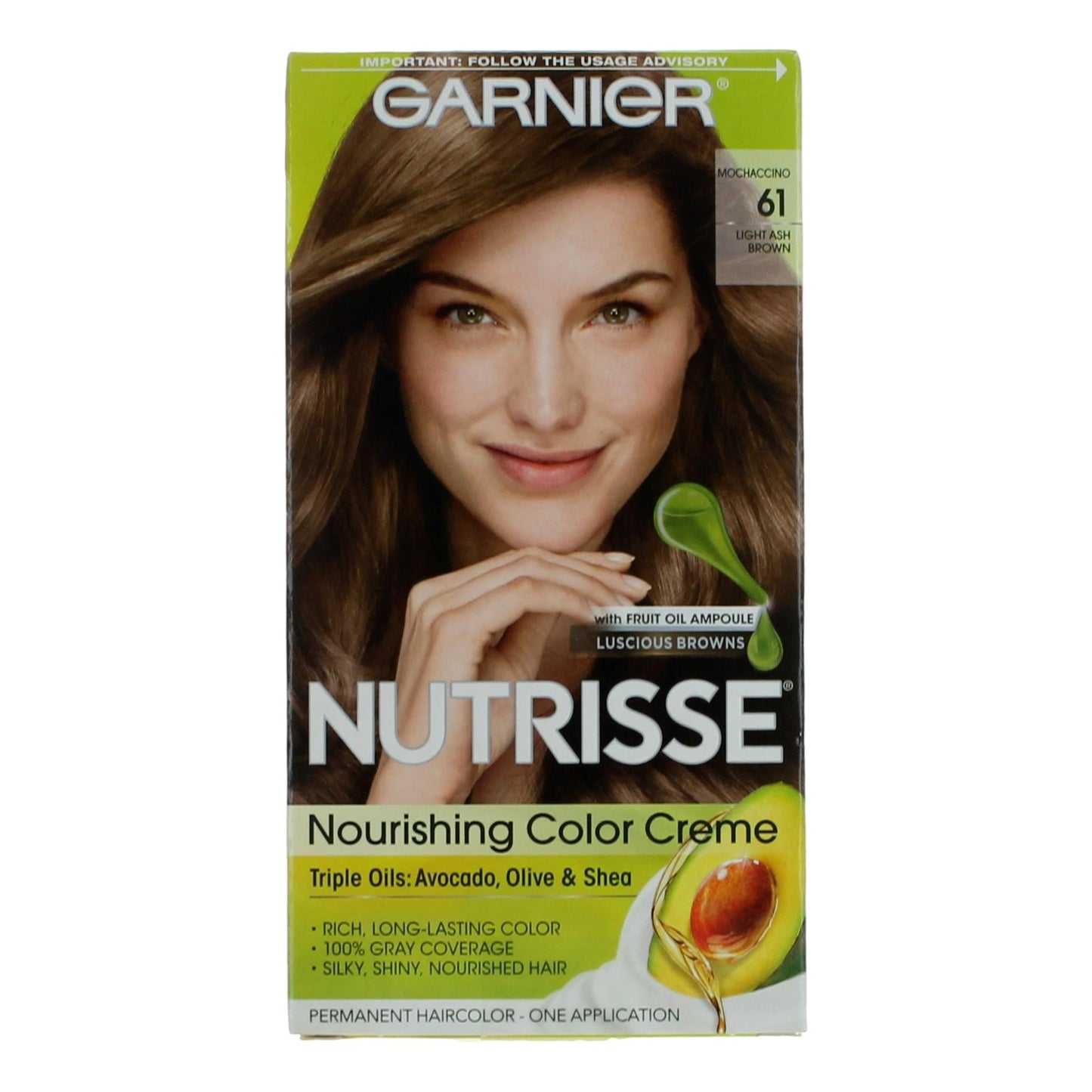 Garnier Hair Color Nutrisse Coloring Creme by Garnier Hair Color- Mochaccino 61