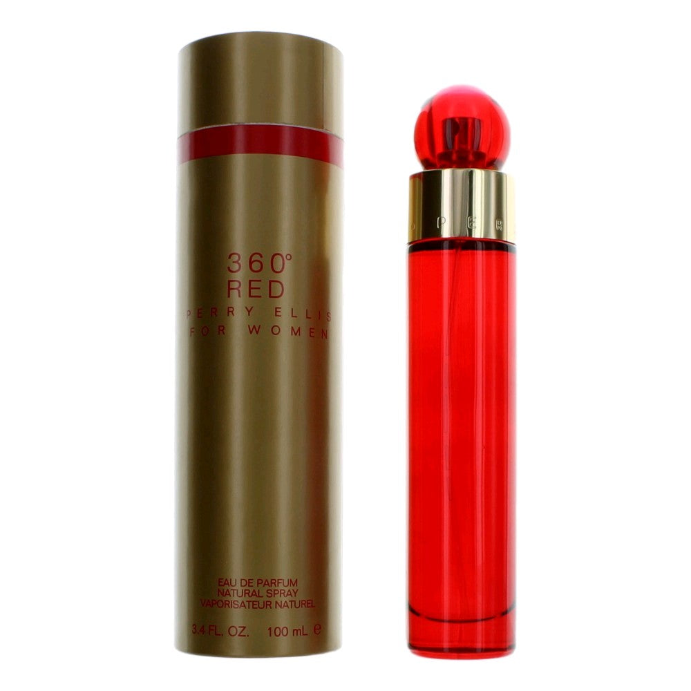 Perry Ellis 360 Red by Perry Ellis 3.4 oz Eau de Parfum Spray Perfume for Women