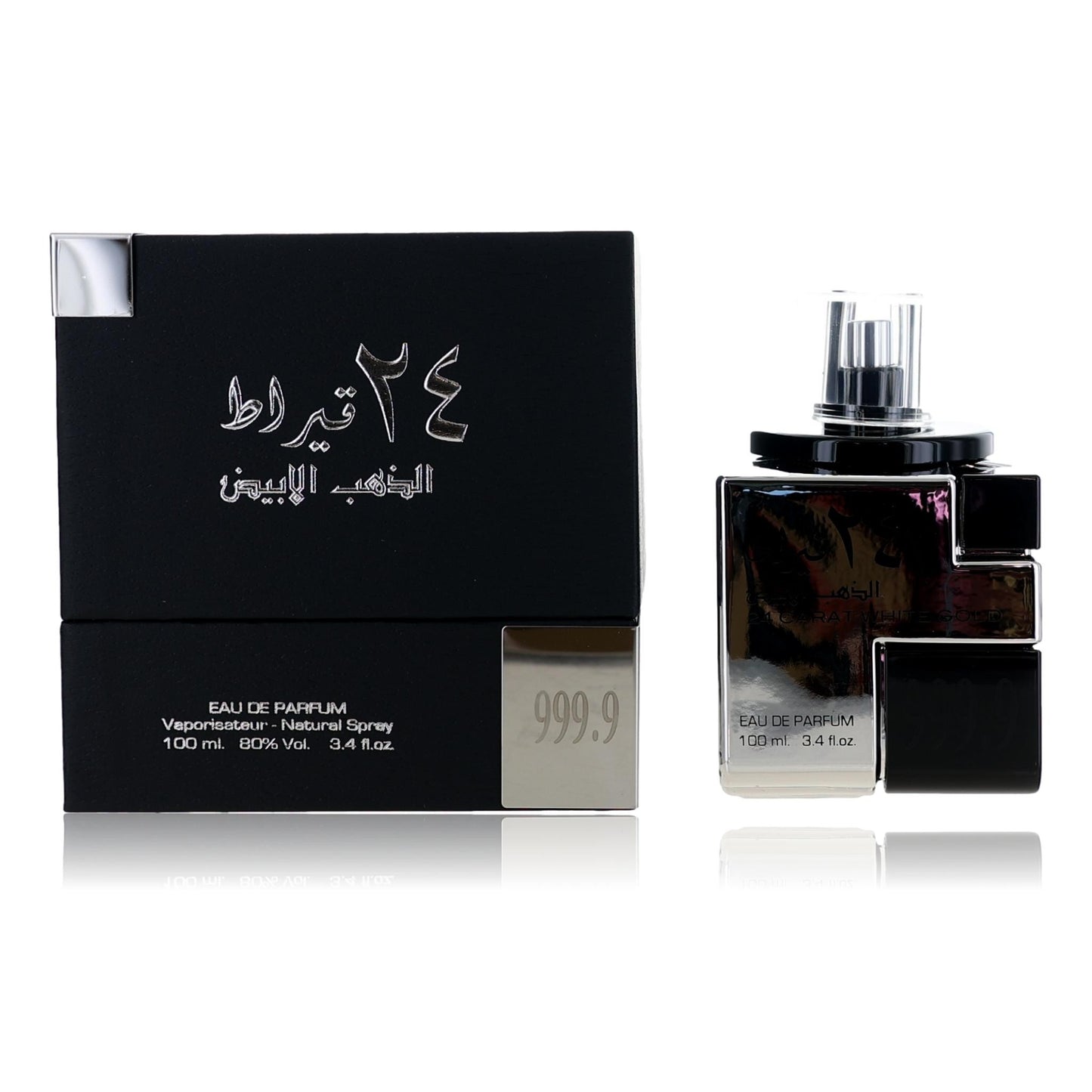 24 Carat White Gold by Lattafa 3.4 oz Eau de Parfum Spray Perfume for Unisex