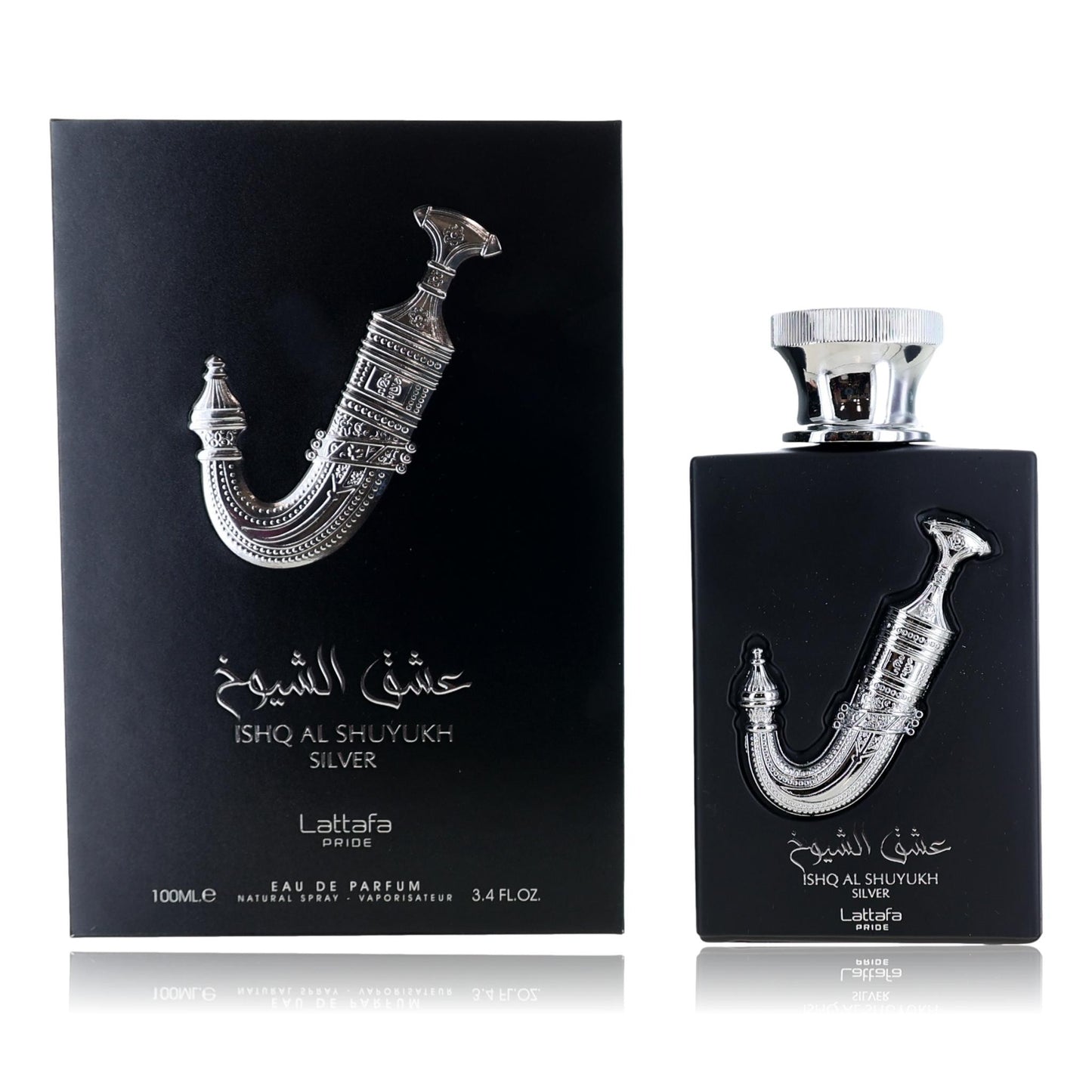 Ishq Al Shuyukh Silver by Lattafa 3.4 oz Eau de Parfum Spray Perfume for Unisex