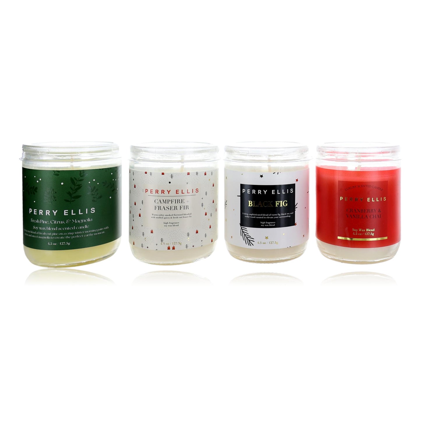 Perry Ellis Joy Coffret by Perry Ellis 4 Piece Variety Candle Set - Set