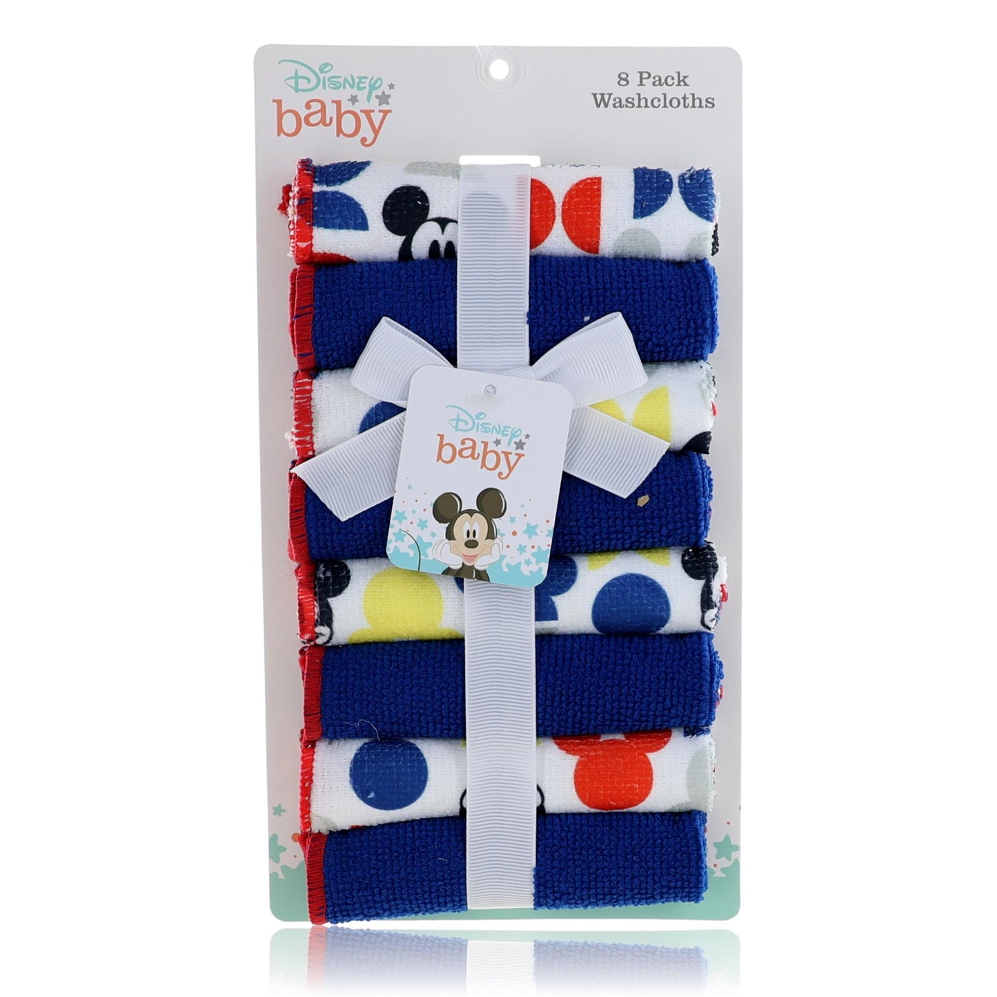 Mickey Mouse Washcloths by Disney 8 pack for Baby - Bright