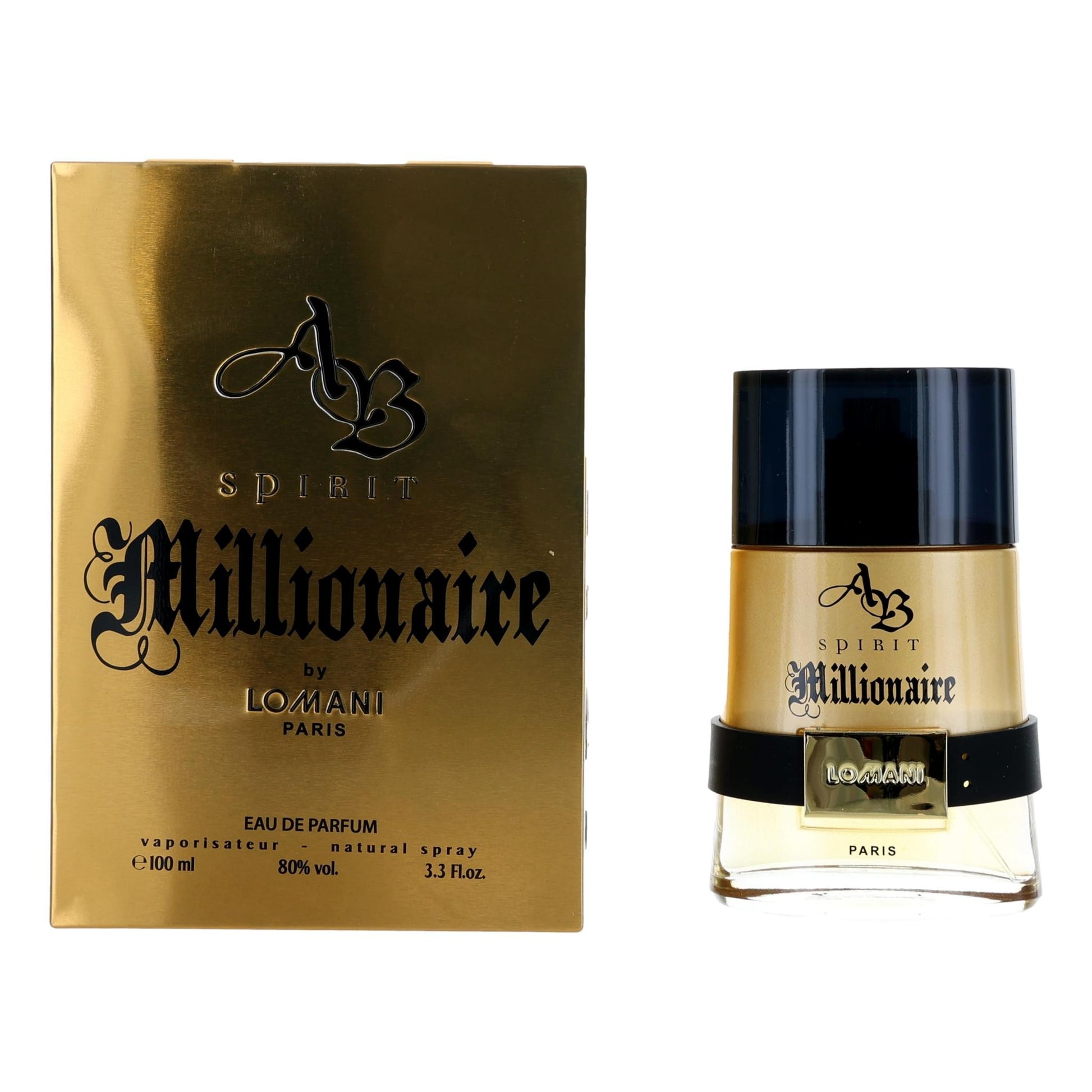 AB Spirit Millionaire by Lomani 3.3 oz Eau de Parfum Spray Cologne for Men