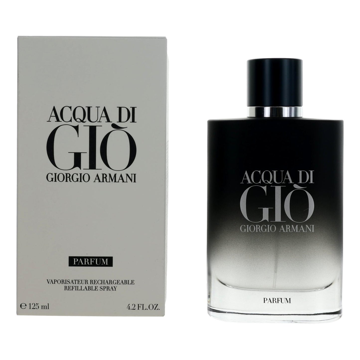 Acqua Di Gio by Giorgio Armani 4.2 oz Parfum Spray Refillable Cologne for Men