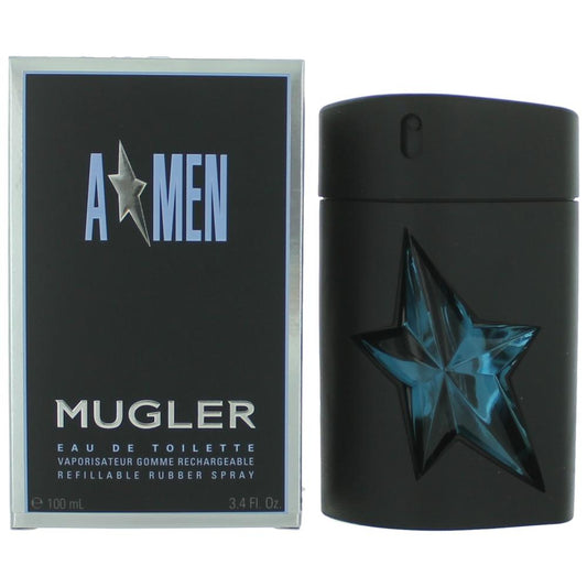 Angel by Thierry Mugler (A*men) 3.4 oz Eau de Toilette Refillable Rubber Spray Cologne for Men