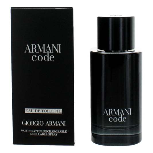 Armani Code by Giorgio Armani 2.5 oz Eau de Toilette Refillable Spray Cologne for Men