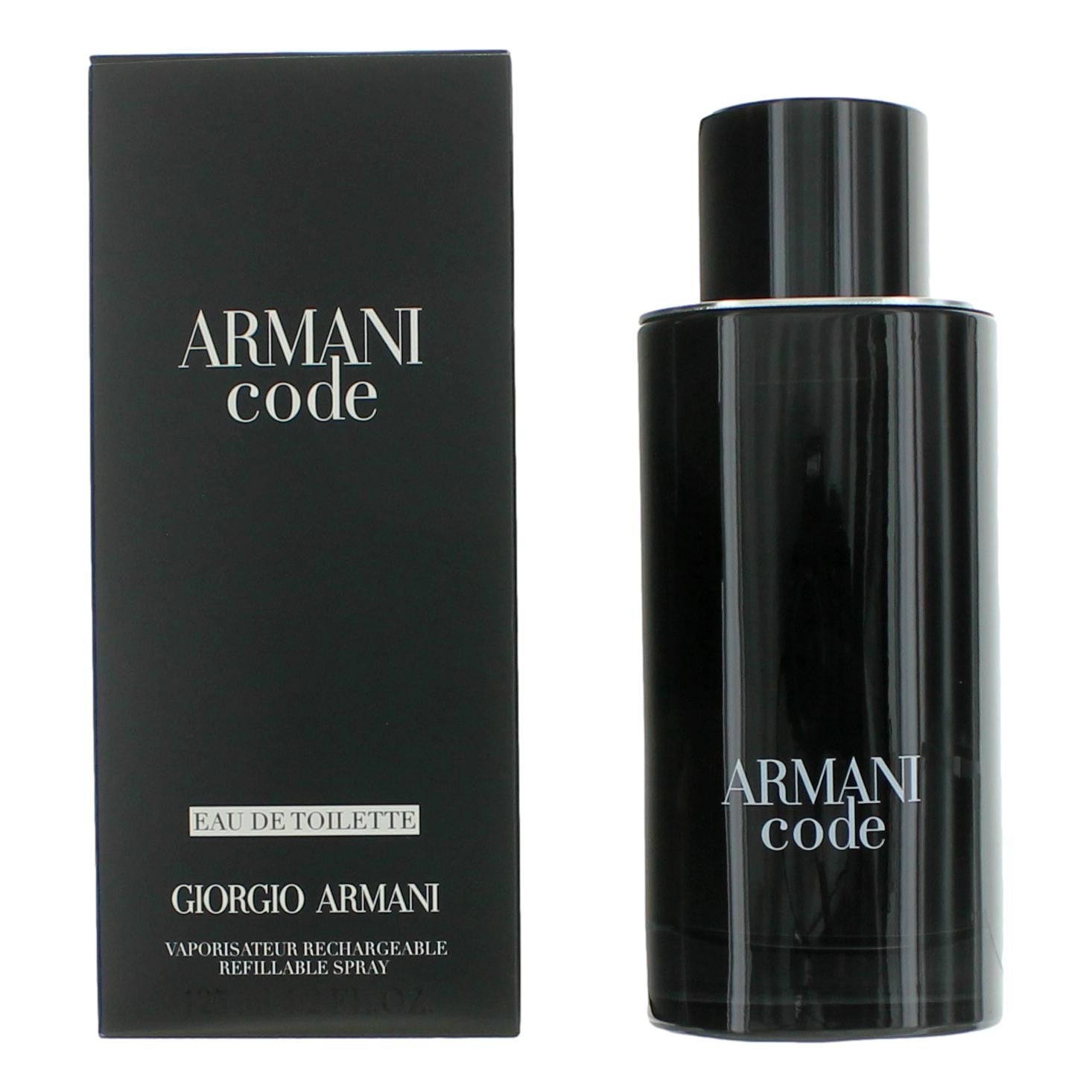 Armani Code by Giorgio Armani 4.2 oz Eau de Toilette Refillable Spray Cologne for Men