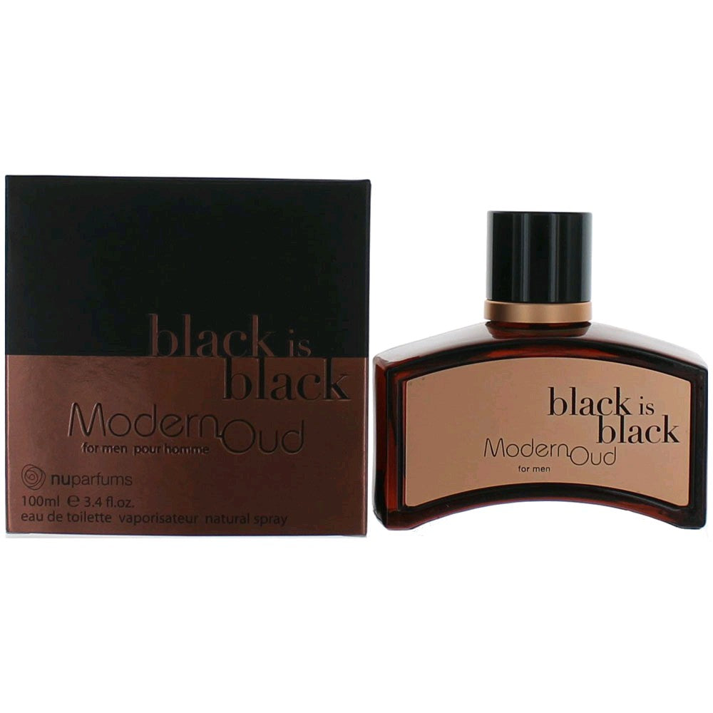 Black is Black Modern Oud by NuParfums 3.4 oz Eau de Toilette Spray Cologne for Men
