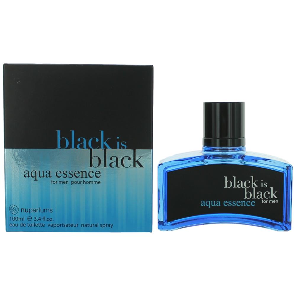Black is Black Aqua Essence by NuParfums 3.4 oz Eau de Toilette Spray Cologne for Men