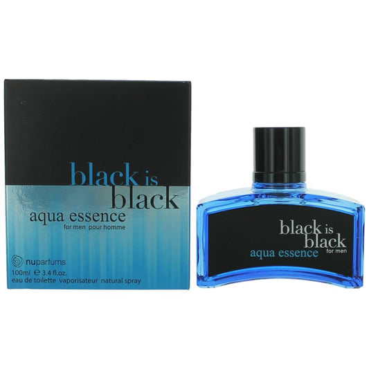 Black is Black Aqua Essence by NuParfums 3.4 oz Eau de Toilette Spray Cologne for Men