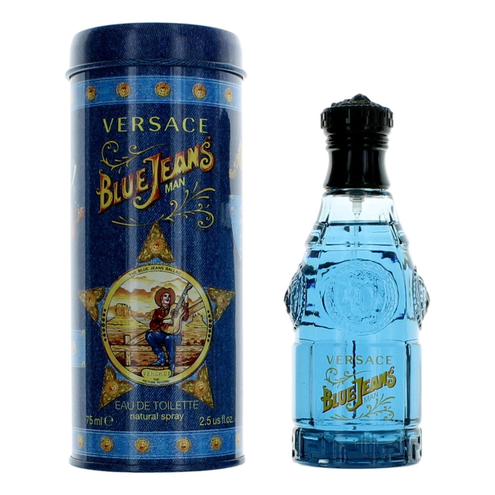 Blue Jeans by Versace 2.5 oz Eau de Toilette Spray Cologne for Men