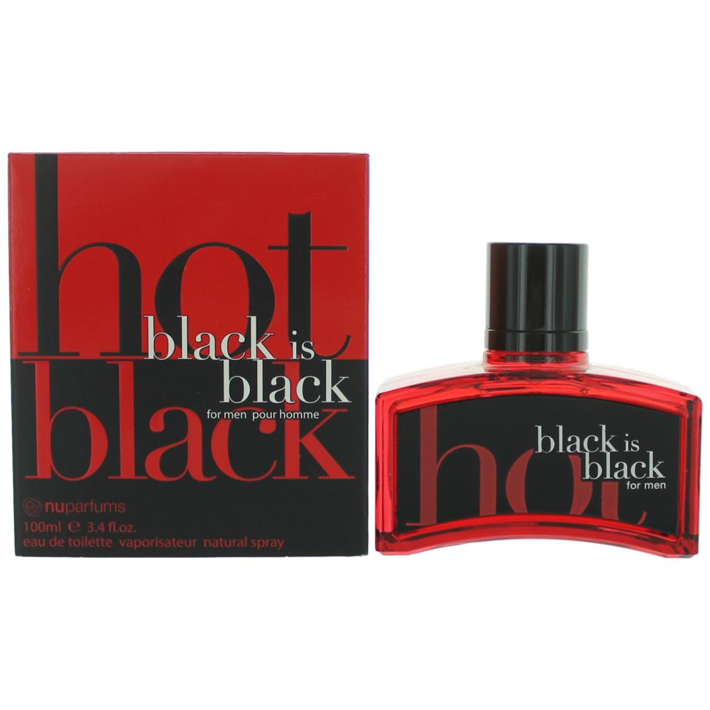 Black Is Black Hot by NuParfums 3.4 oz Eau de Toilette Spray Cologne for Men