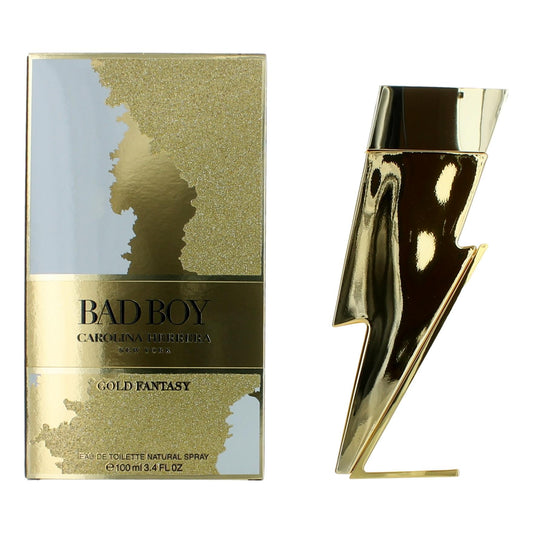 Bad Boy Gold Fantasy by Carolina Herrera 3.4 oz Eau de Toilette Spray Cologne for Men